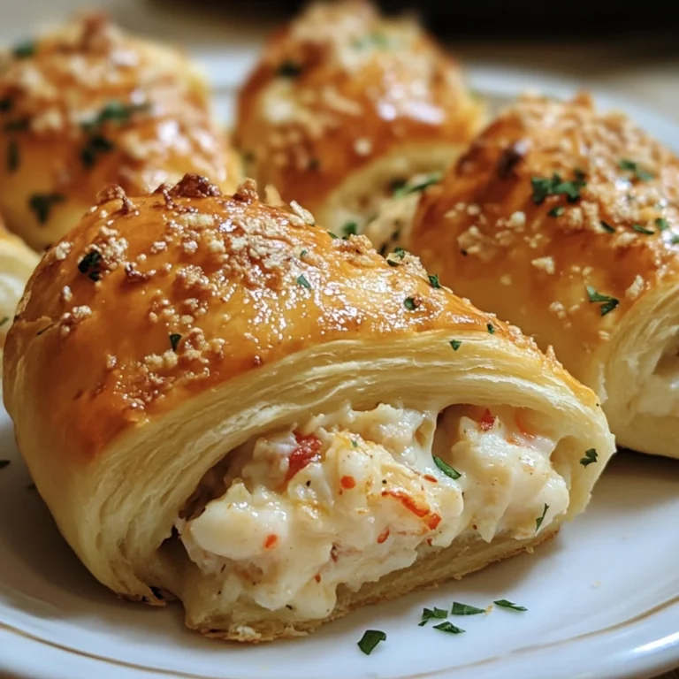 Buttery Crescent Rolls Stuffed with Crab & Cheese