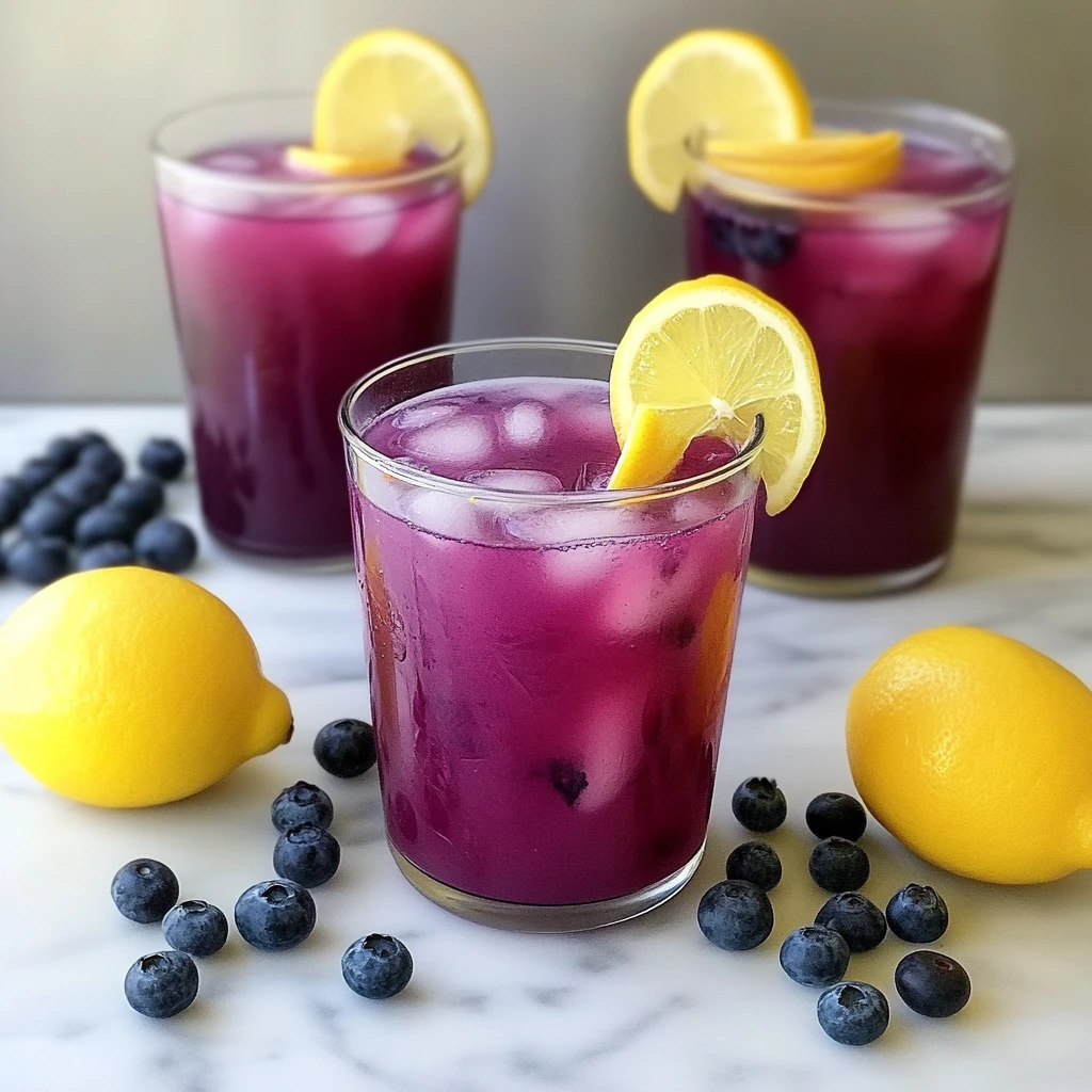 Homemade Blueberry Lemonade