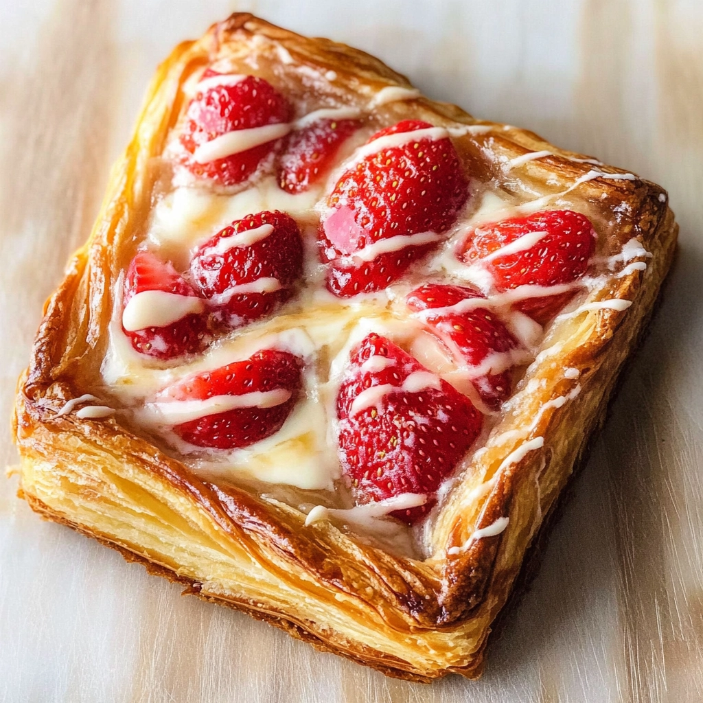 Strawberry Cream Cheese Danish - A Flaky Delight
