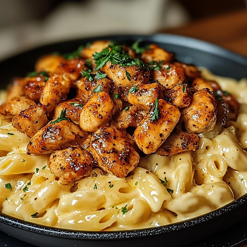 Cajun Alfredo Pasta with Garlic Butter Chicken