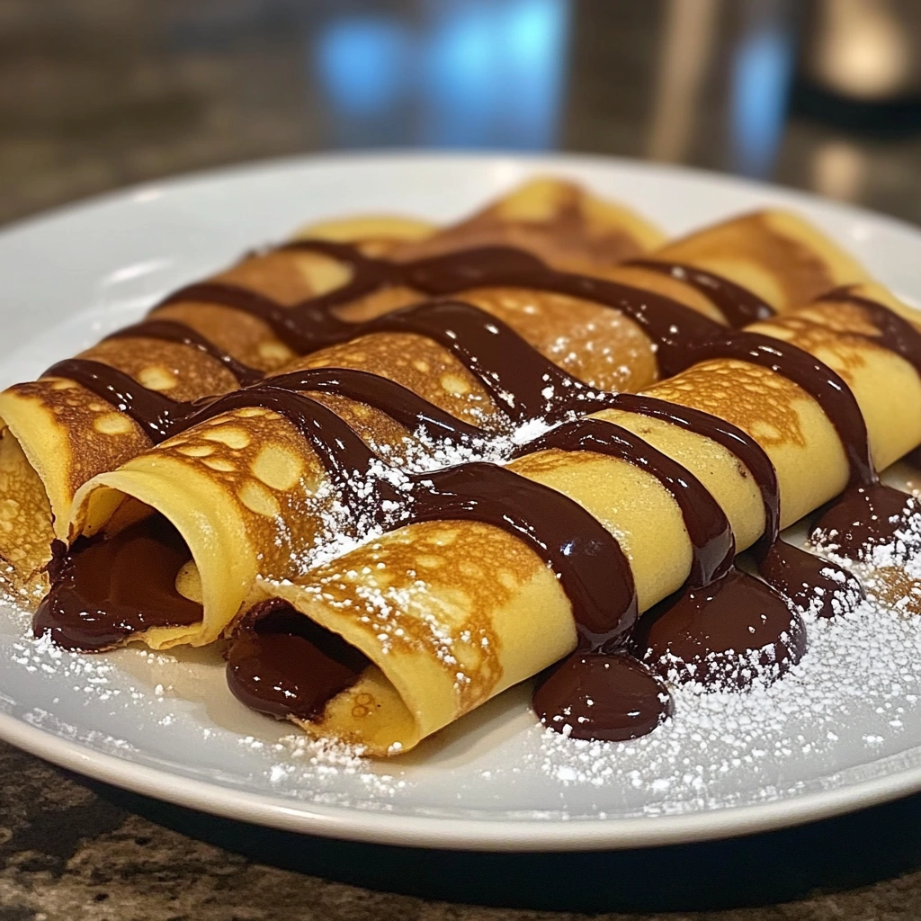 Homemade Chocolate-Filled Crepes