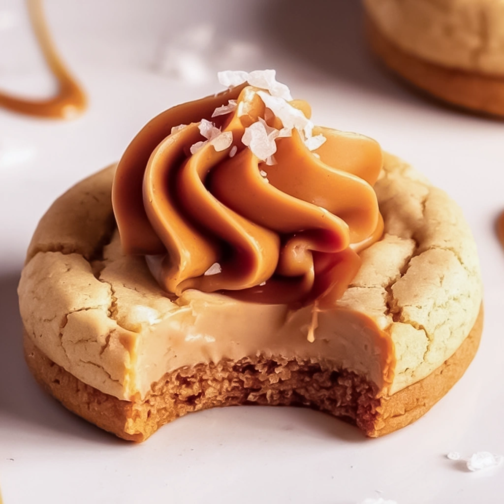 Salted Caramel Cheesecake Cookies