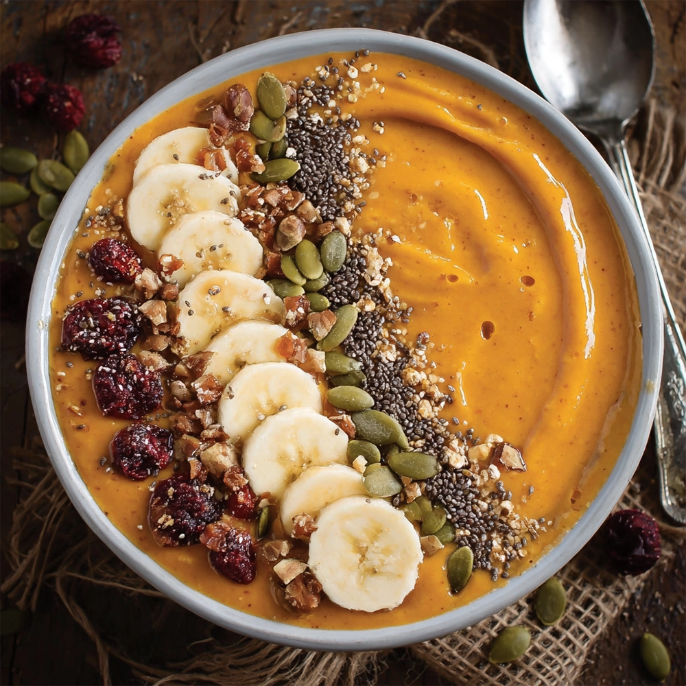 Healthy Pumpkin Smoothie Bowl | Easy Fall Breakfast Idea