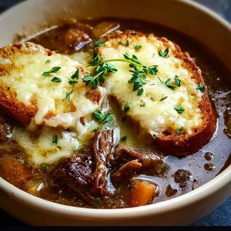 French Onion Short Rib Soup with Gruyère Toast – Cozy, Rich & Comforting!